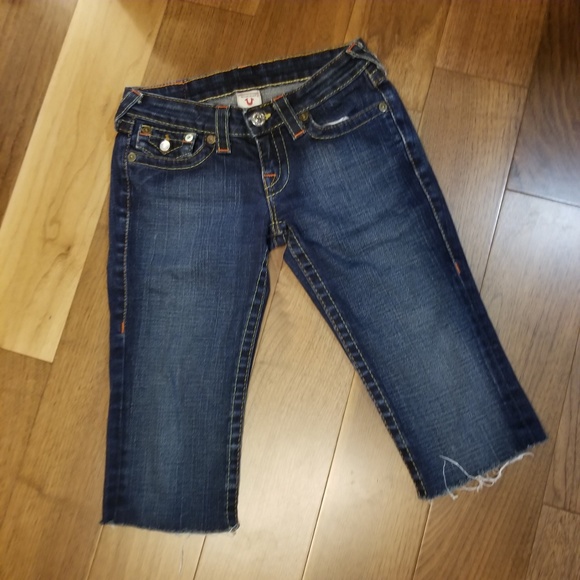 True Religion Bermuda Billy Crop Women's Size 26 - Picture 1 of 5